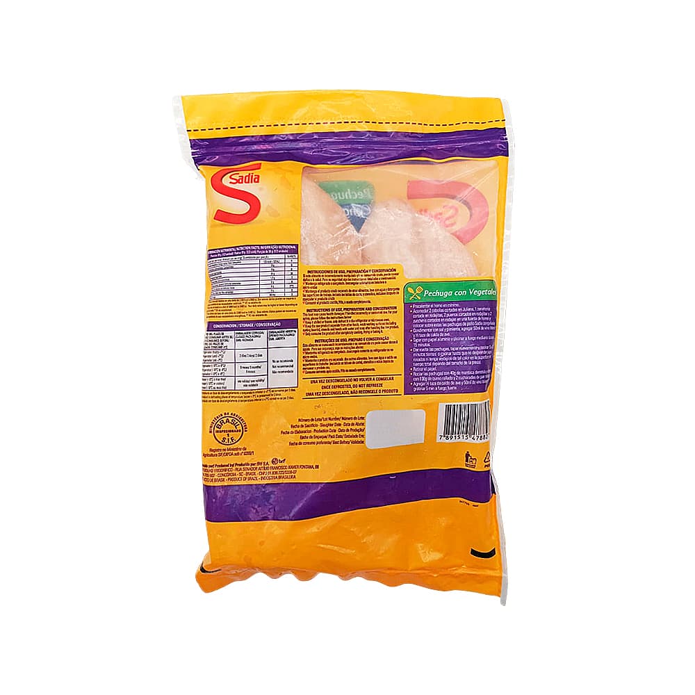 Pechuga de pollo sin piel y sin hueso Sadia (1 kg / 2.2 lb) - Miniatura 3