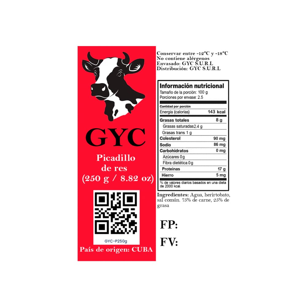 Picadillo de res GYC (250 g / 8.82 oz) - Miniatura 2