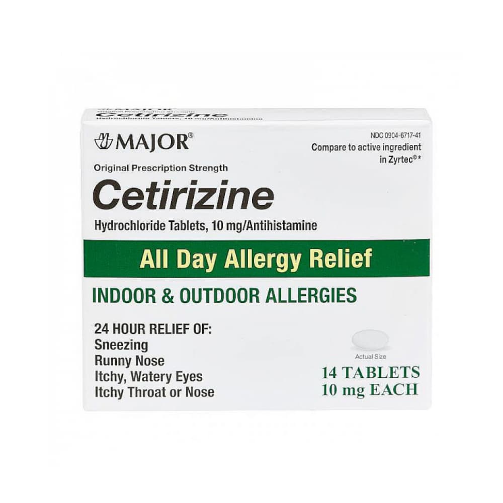 Clorhidrato de Cetirizina 10 mg Major (14 tabletas) - Miniatura 2