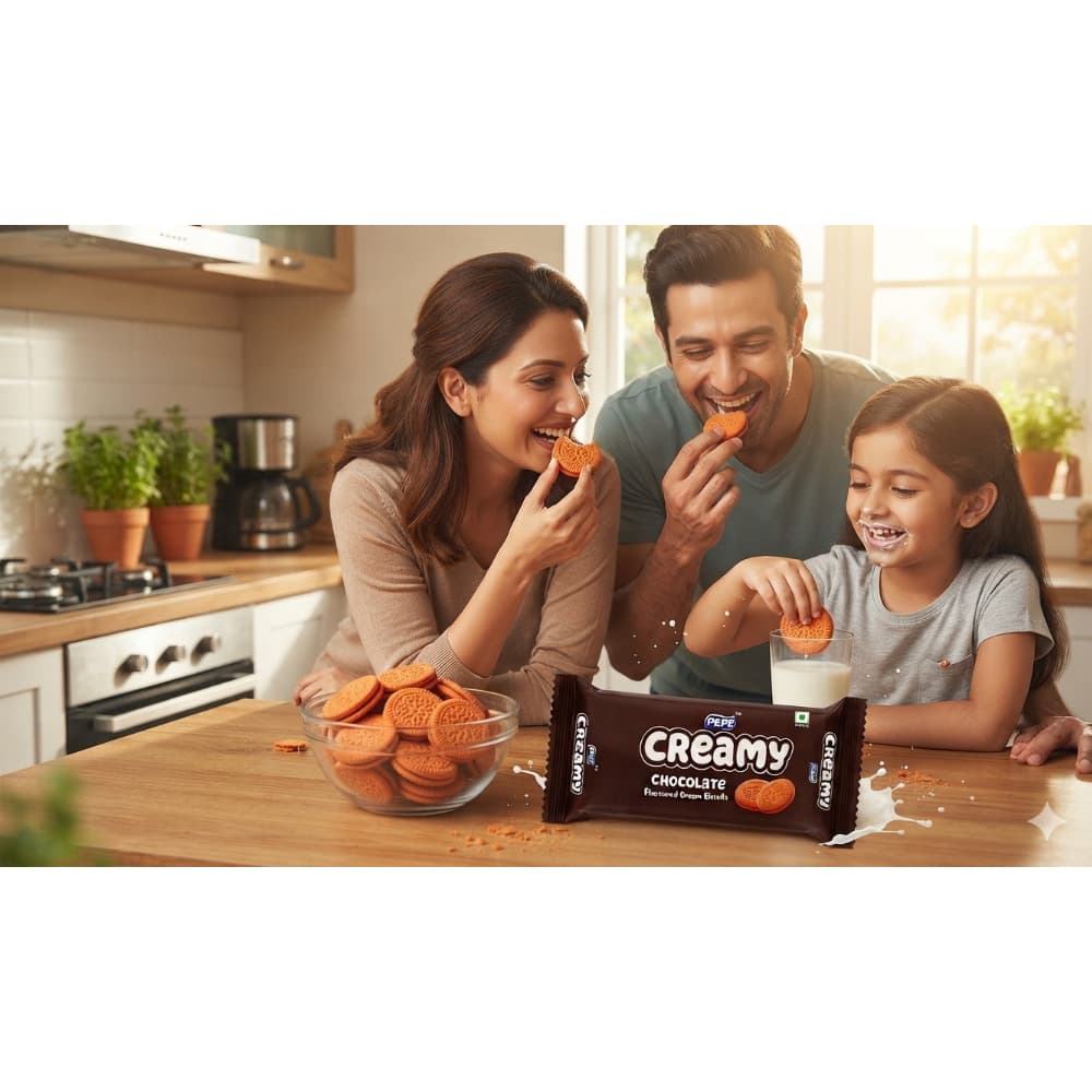 Galletas rellenas con crema sabor a chocolate Creamy Pepe (35 g / 1.23 oz) - Miniatura 4