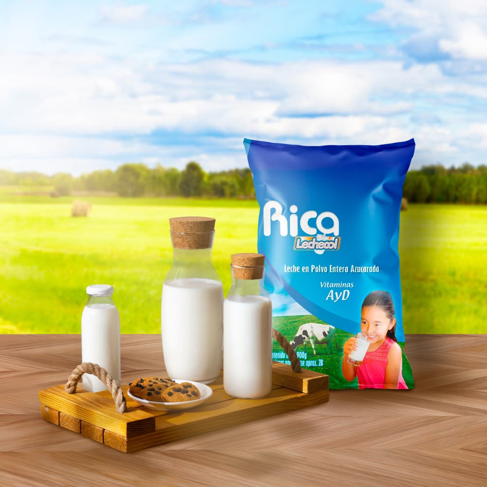 Leche en polvo entera azucarada Rica (3 x 900 g / 1.98 lb) - Miniatura 2
