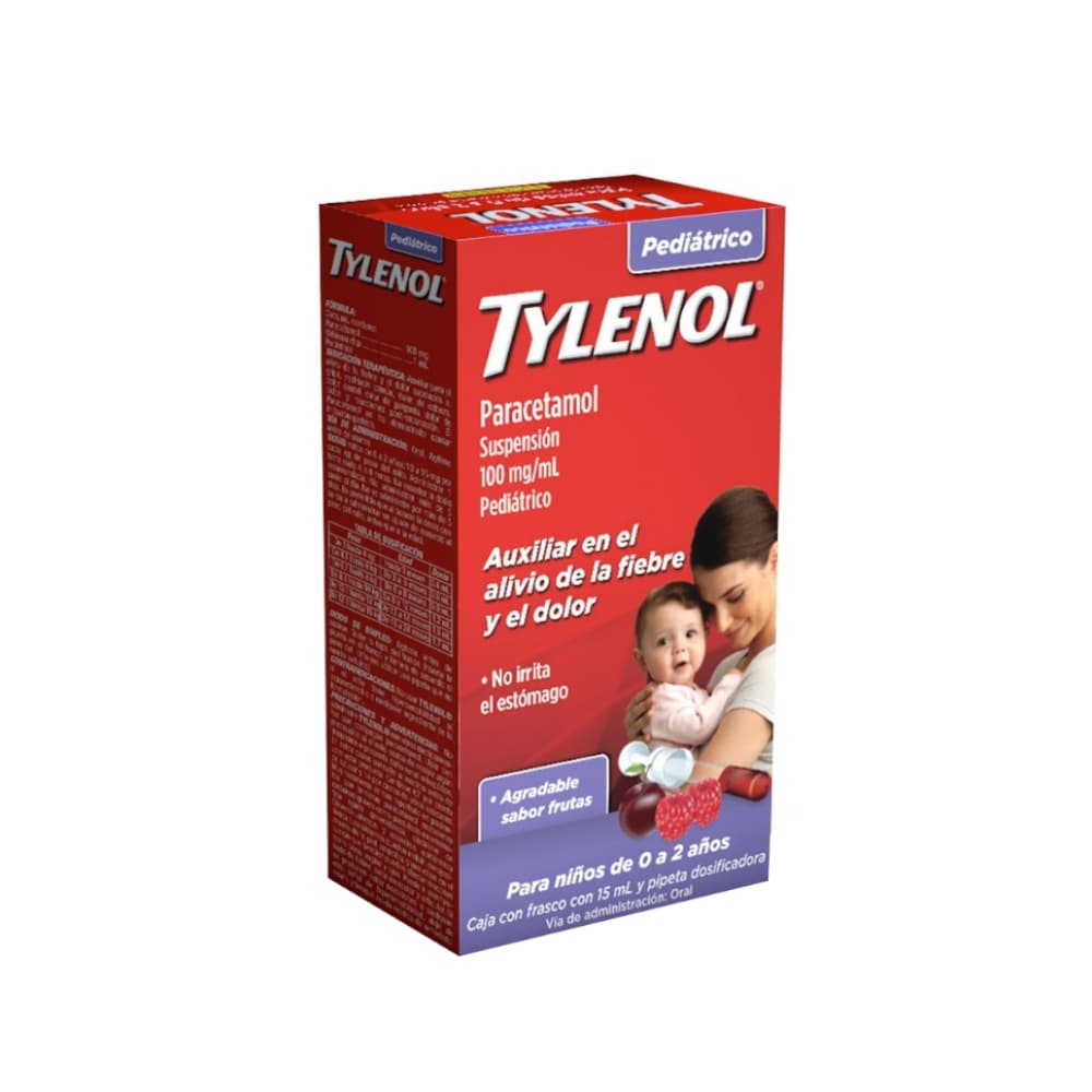 Tylenol. Paracetamol en suspensión pediátrico 100 mg/ml (15 ml) - Miniatura 1