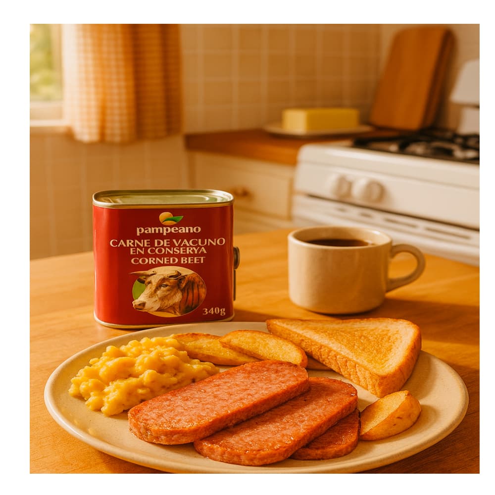 Carne de vacuno en conserva -spam- Pampeano (6 x 340 g / 11.99 oz) - Miniatura 3