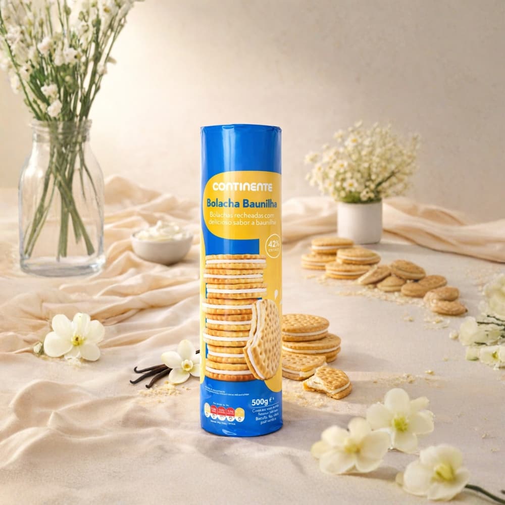 Galletas con relleno de vainilla Continente (500 g / 17.6 oz) - Miniatura 4