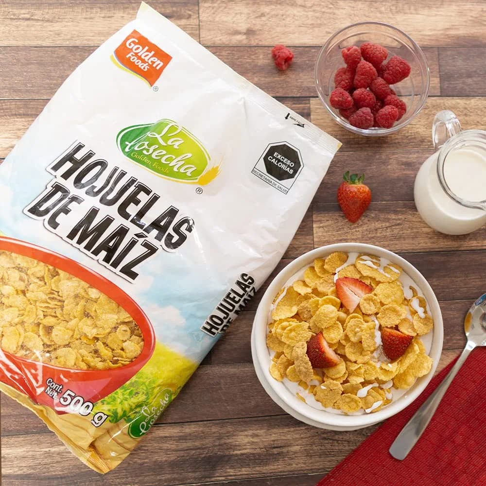 Cereal de hojuelas de maíz La Cosecha Golden Foods (500 g / 1.10 lb) - Miniatura 4