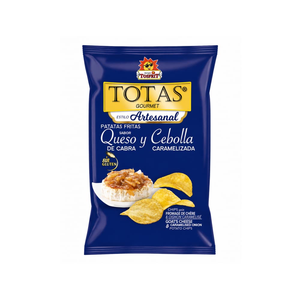 Patatas fritas sabor queso de cabra y cebolla caramelizada Totas Gourmet (130 g / 4.58 oz) - Miniatura 1