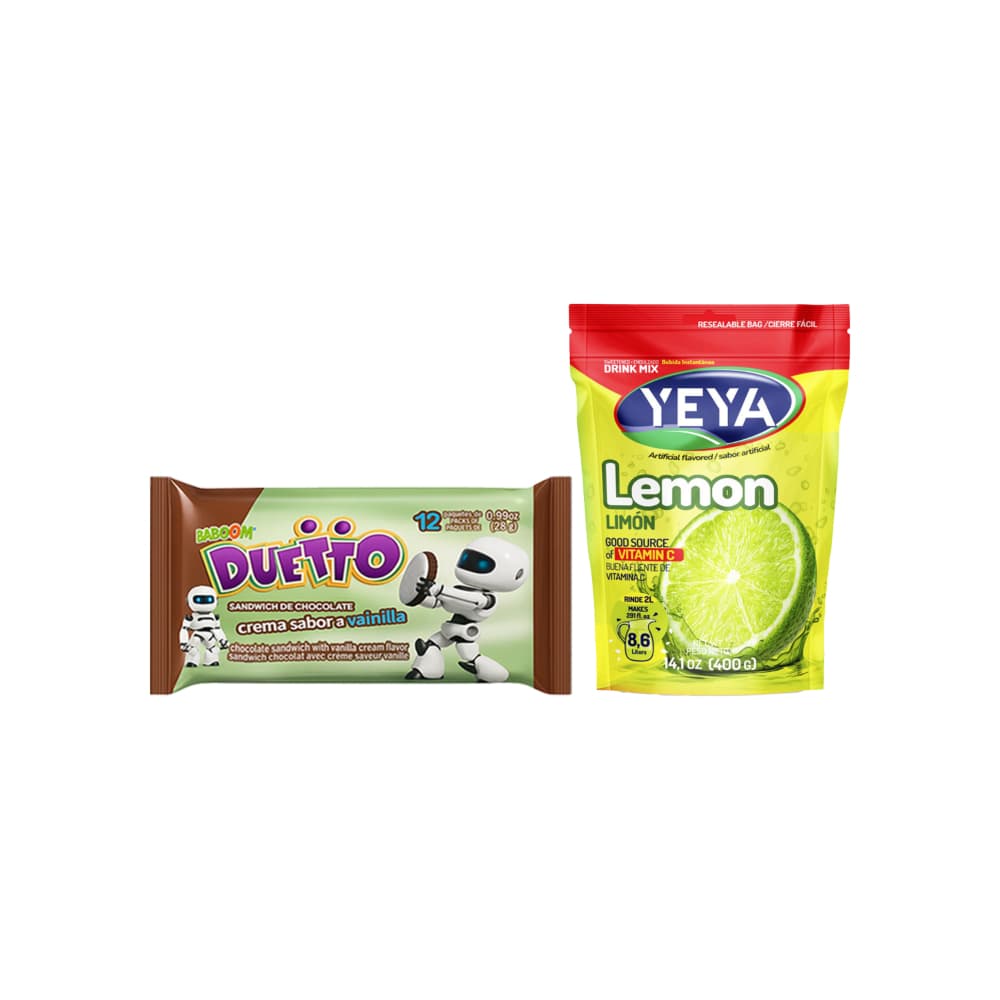 Combo de refresco instantáneo sabor a limon + galletas de chocolate - Imagen 1