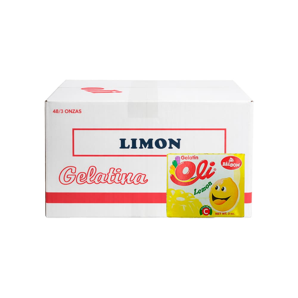 Gelatina sabor limón Oli (48 x 85 g / 3 oz) - Miniatura 1