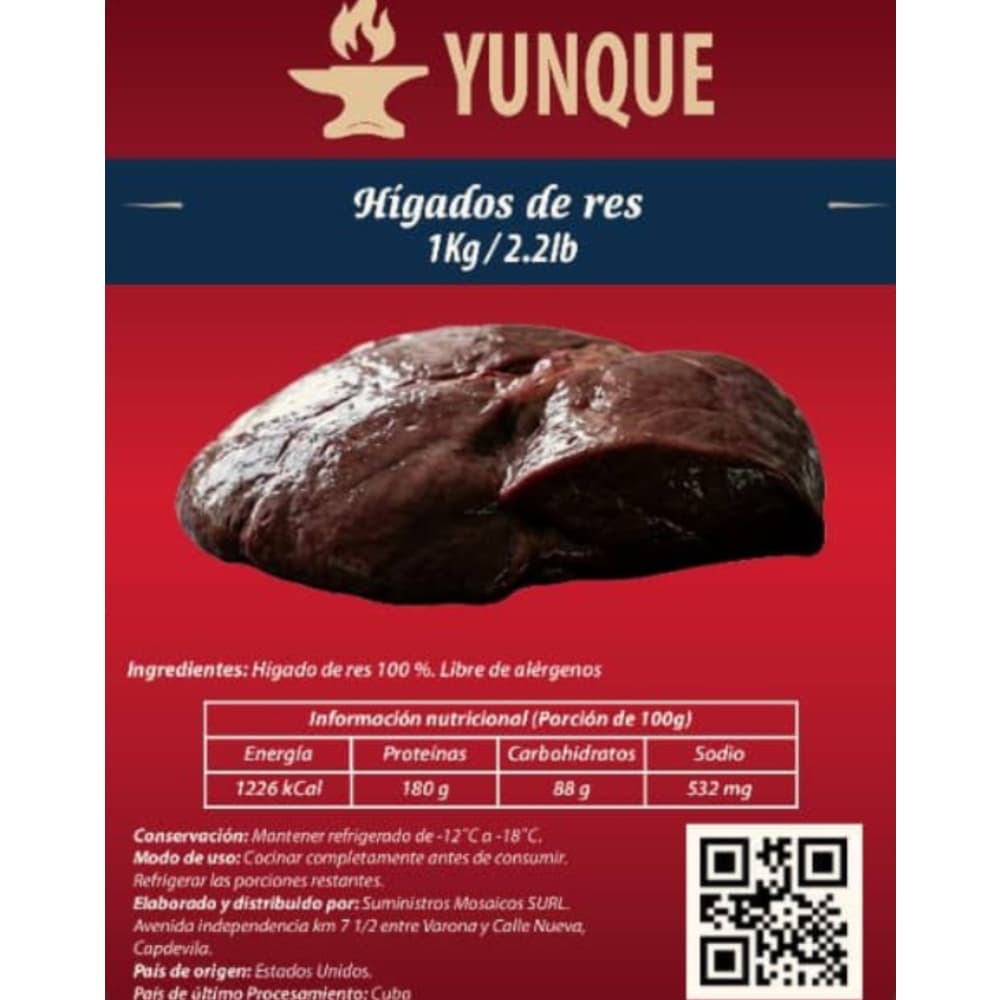 Hígado de res Yunque (1 kg / 2.2 lb) - Miniatura 2