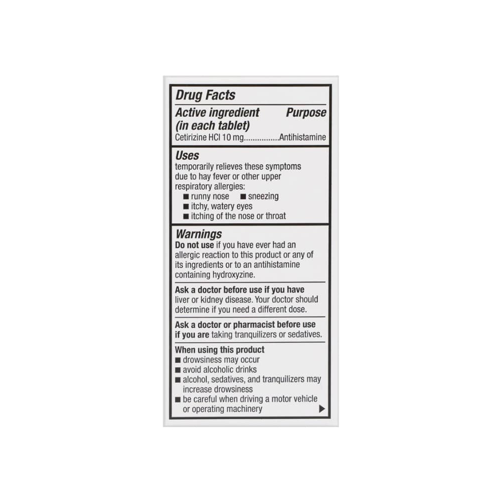 Clorhidrato de cetirizina 10 mg GoodSense (30 tabletas) - Miniatura 4