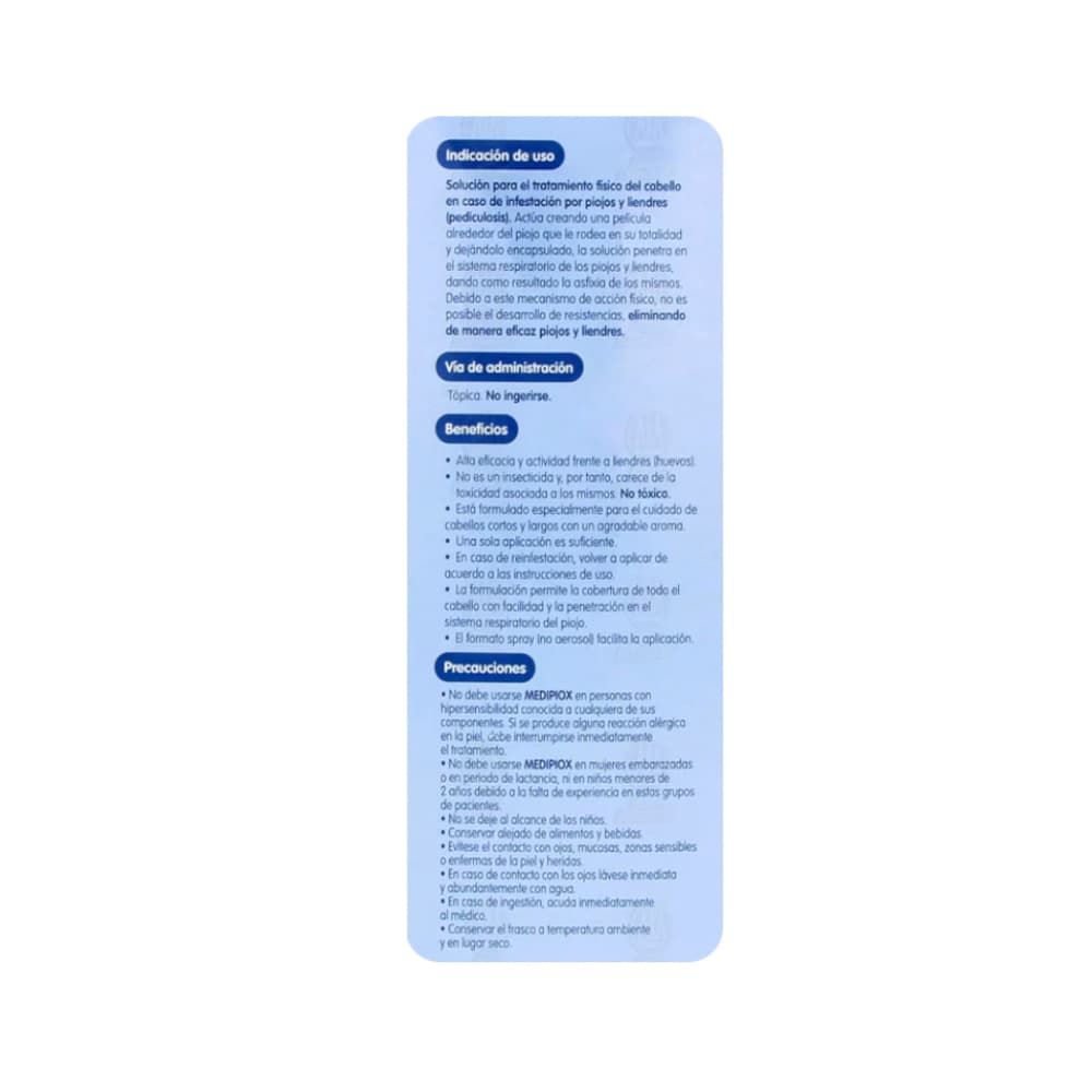 Solución para piojos y liendres MediPiox (60 ml) - Miniatura 2