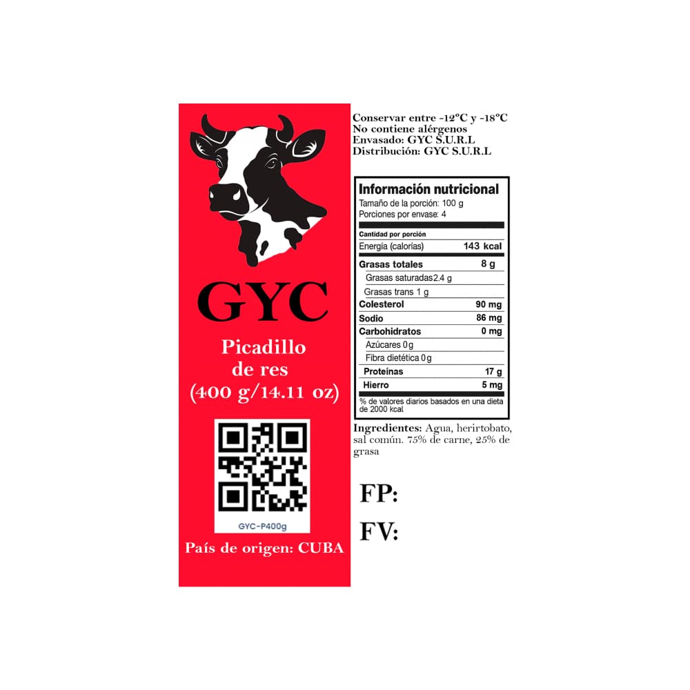 Picadillo de res GYC (400 g / 14.11 oz) - Miniatura 3