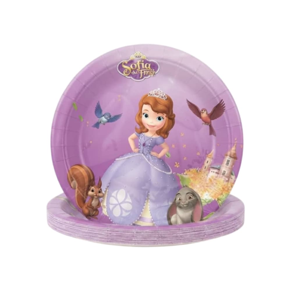 Juego de platos desechables con temática de la princesa Sofía Gutza (10 U) - Miniatura 1