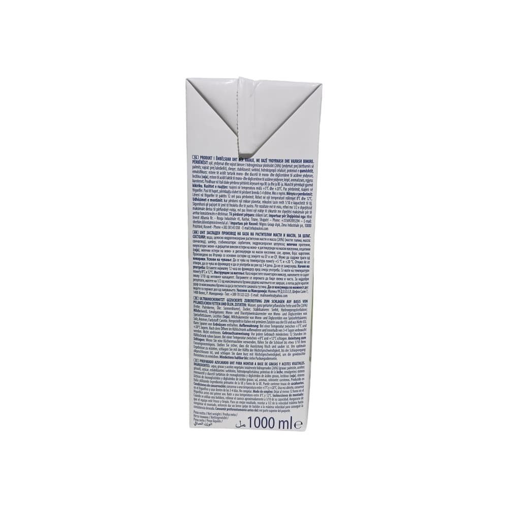 Preparado azucarado UHT para montar a base de grasas y aceites vegetales Holé Professional (1 L) - Miniatura 3