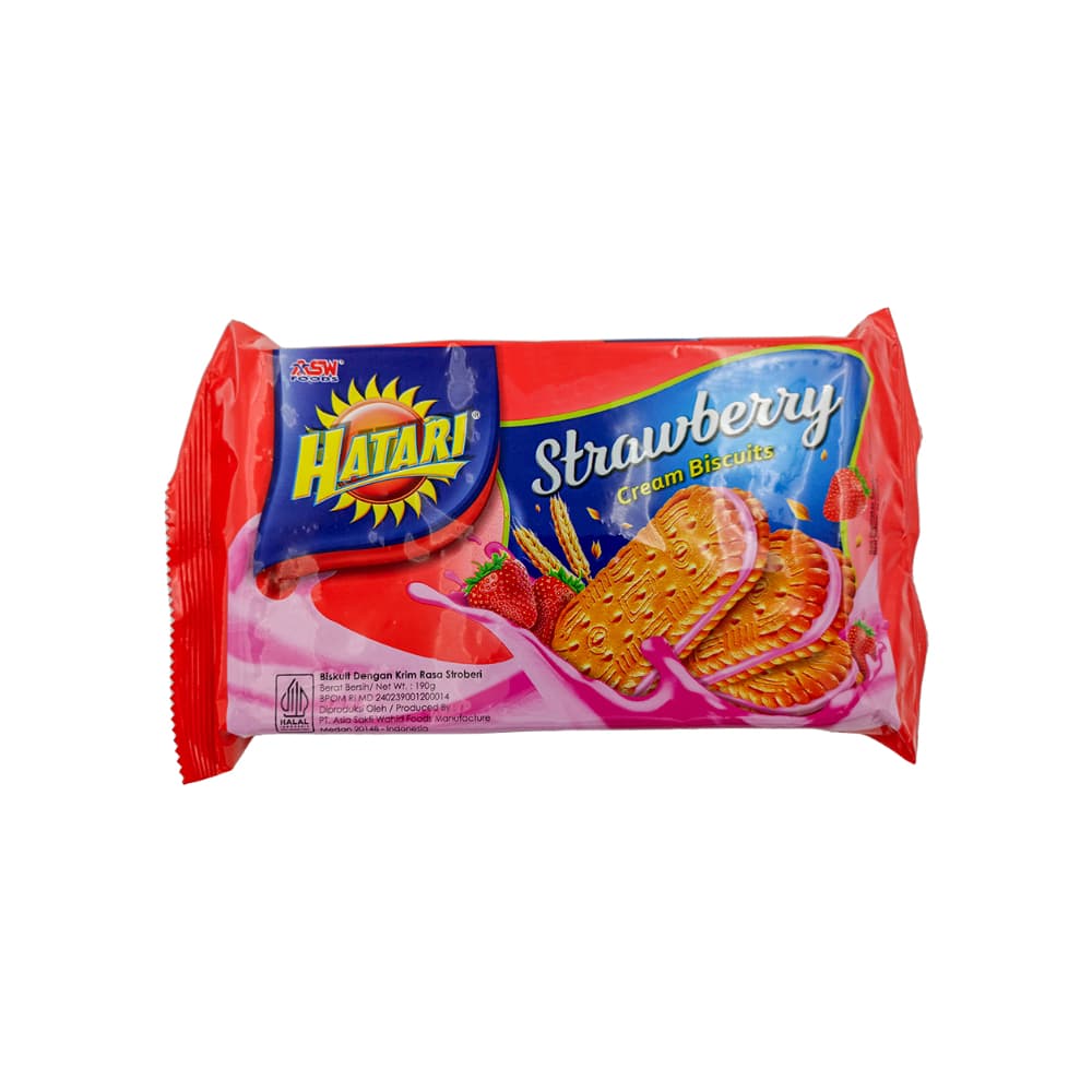 Galletas con crema sabor fresa Hatari (190 g / 6.70 oz) - Imagen 1