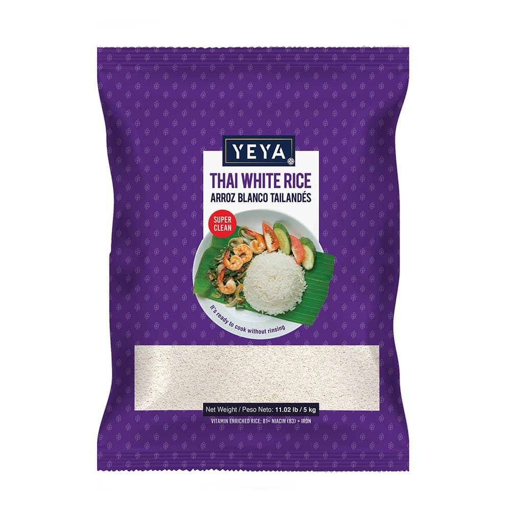 Arroz blanco de grano largo tailandés YEYA (5 kg / 11 lb) - Imagen 1