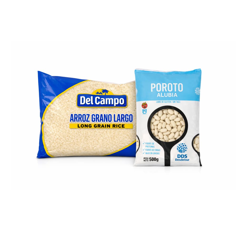 Arroz de grano largo Del Campo (2.27 kg / 5 lb) + Alubia blanca DDS Desdelsur (500 g / 1.10 lb) - Miniatura 1