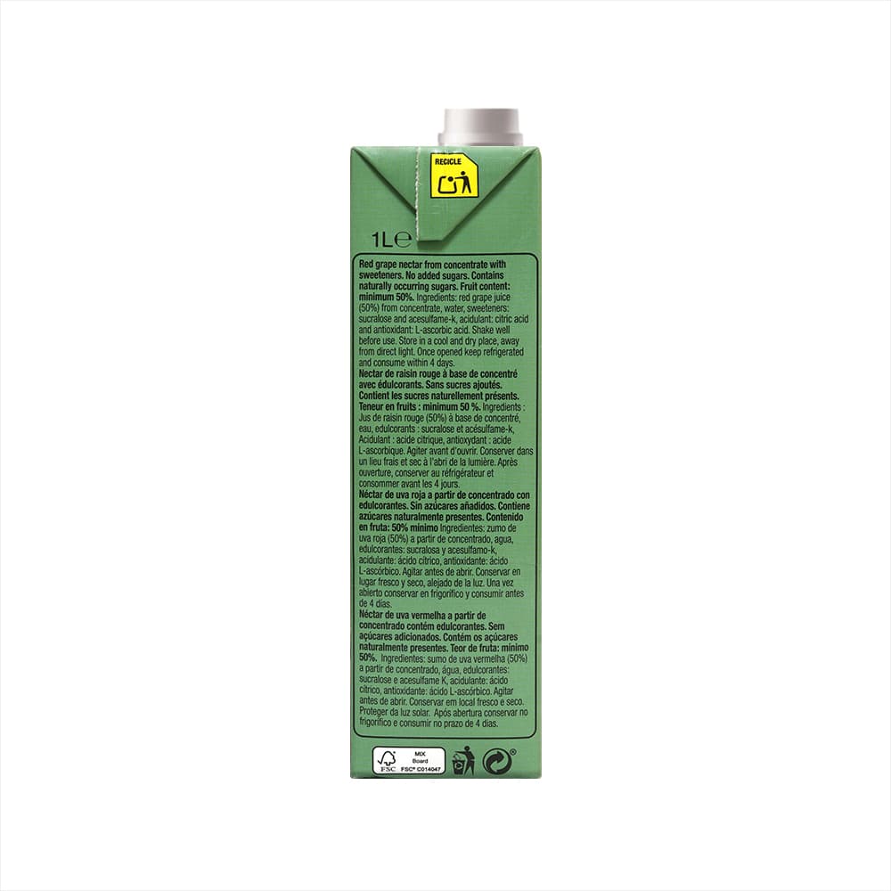 Jugo de uva roja sin azúcares añadidos Santa Isabel (1 L) - Miniatura 2