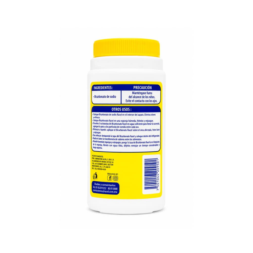 Bicarbonato de sodio puro Racel (100 g / 3.53 oz) - Miniatura 2
