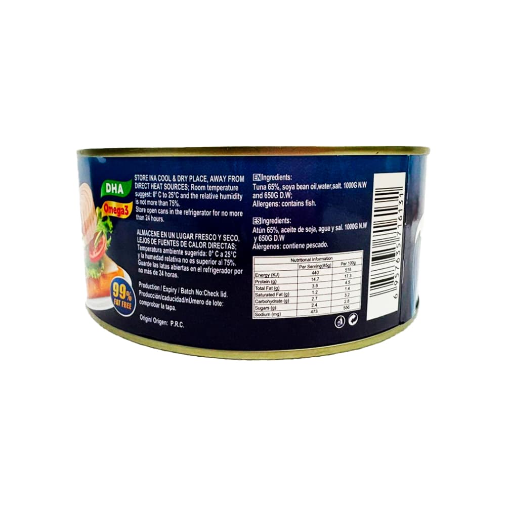 Lomitos de atún en aceite Lucy (8 x 1 kg / 2.2 lb) - Miniatura 2