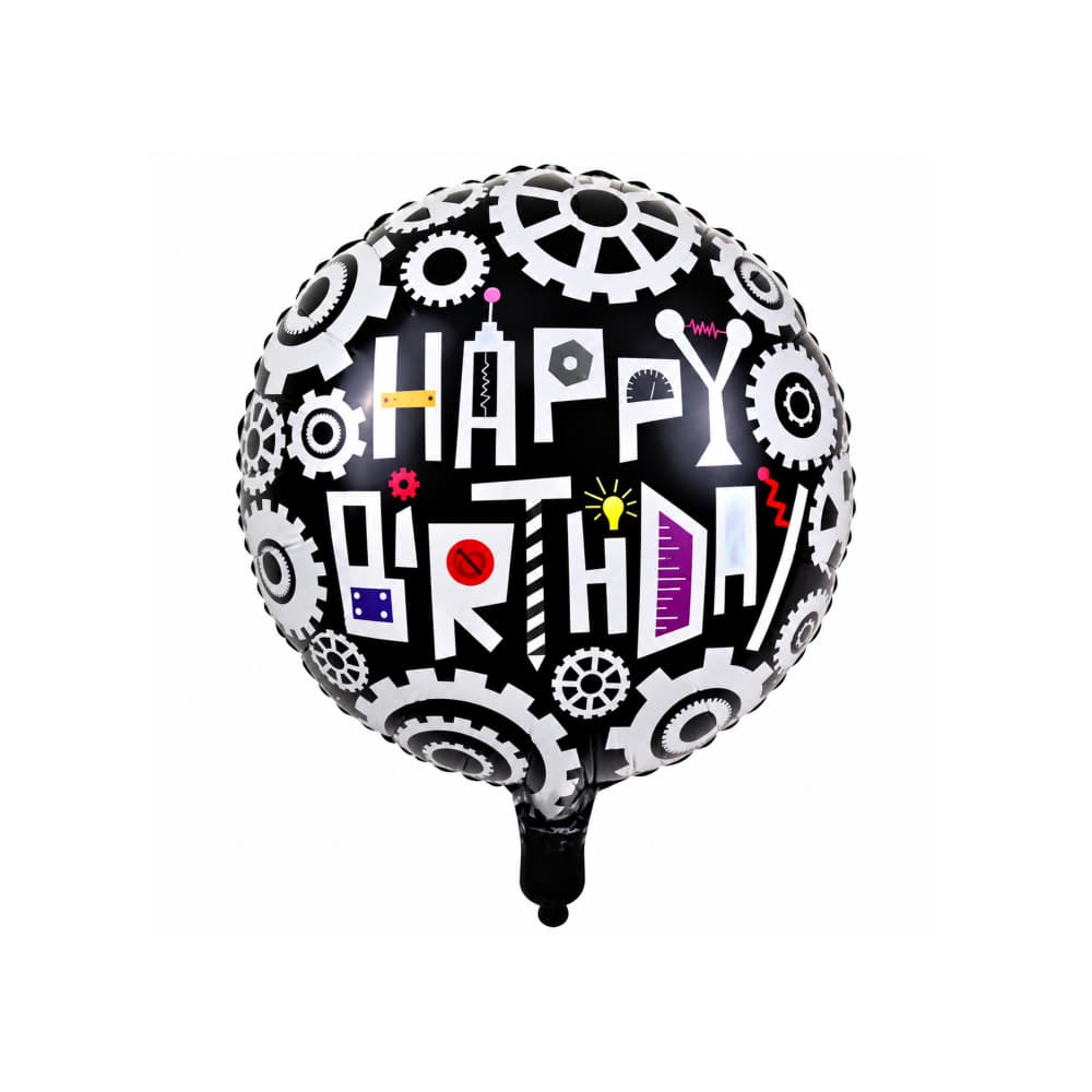 Globo Happy Birthday diseño robot Balloon - Miniatura 1