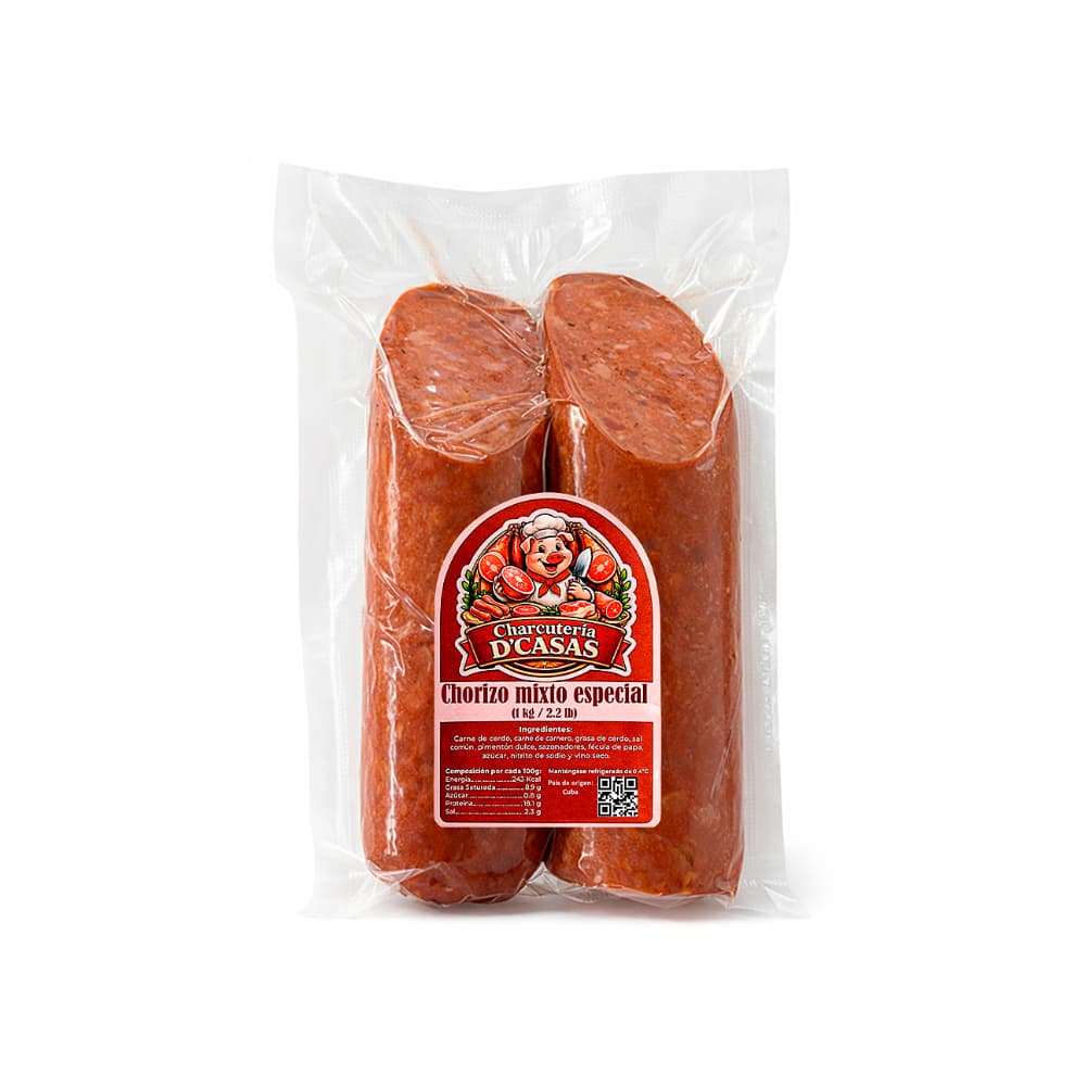 Chorizo mixto especial D'Casas (1 kg / 2.2 lb) - Miniatura 1