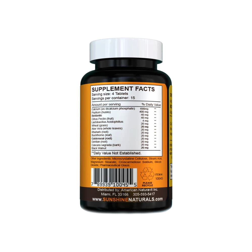 Alternativa para la limpieza del colon 1200 mg Sunshine Naturals (60 tabletas) - Miniatura 2