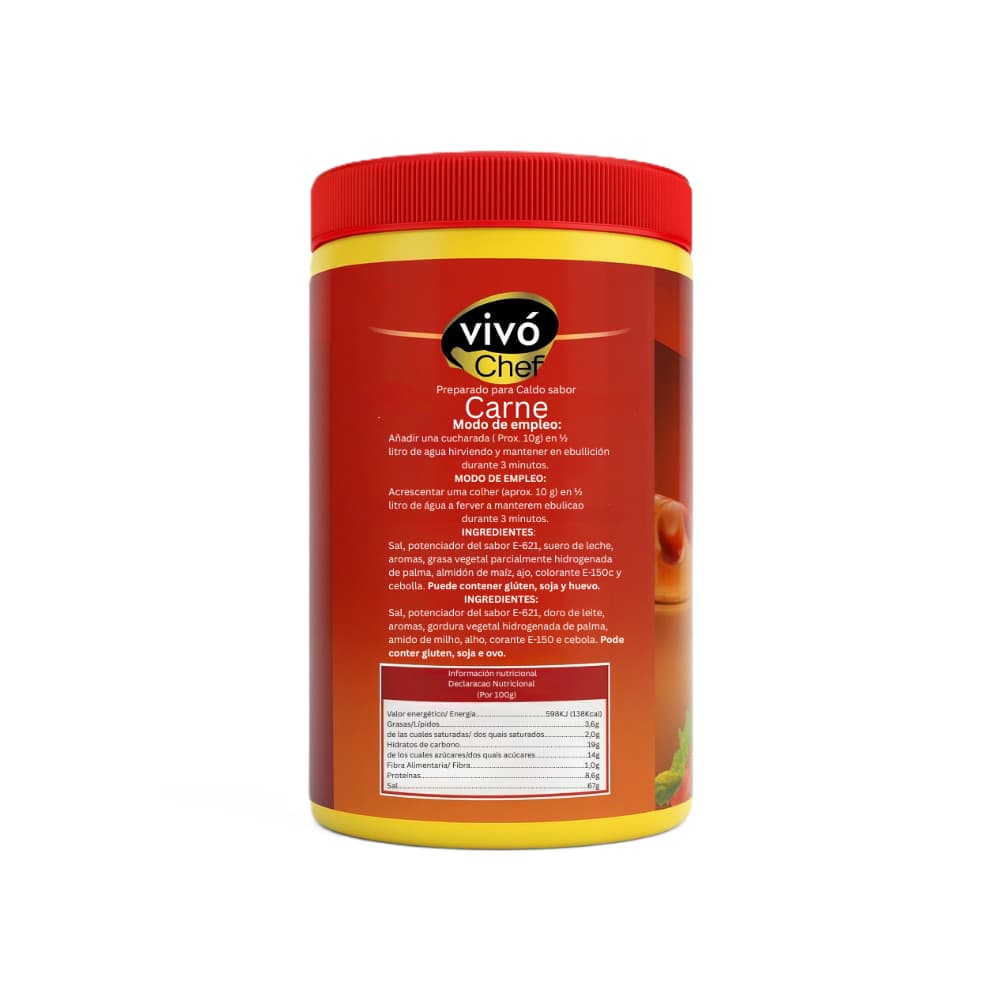 Caldo sabor carne Vivó Chef (1 kg / 2.2 lb) - Miniatura 3