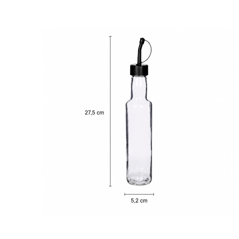 Aceitera/vinajera redonda cristal tapón antigoteo 250 ml Alessandro - Miniatura 2