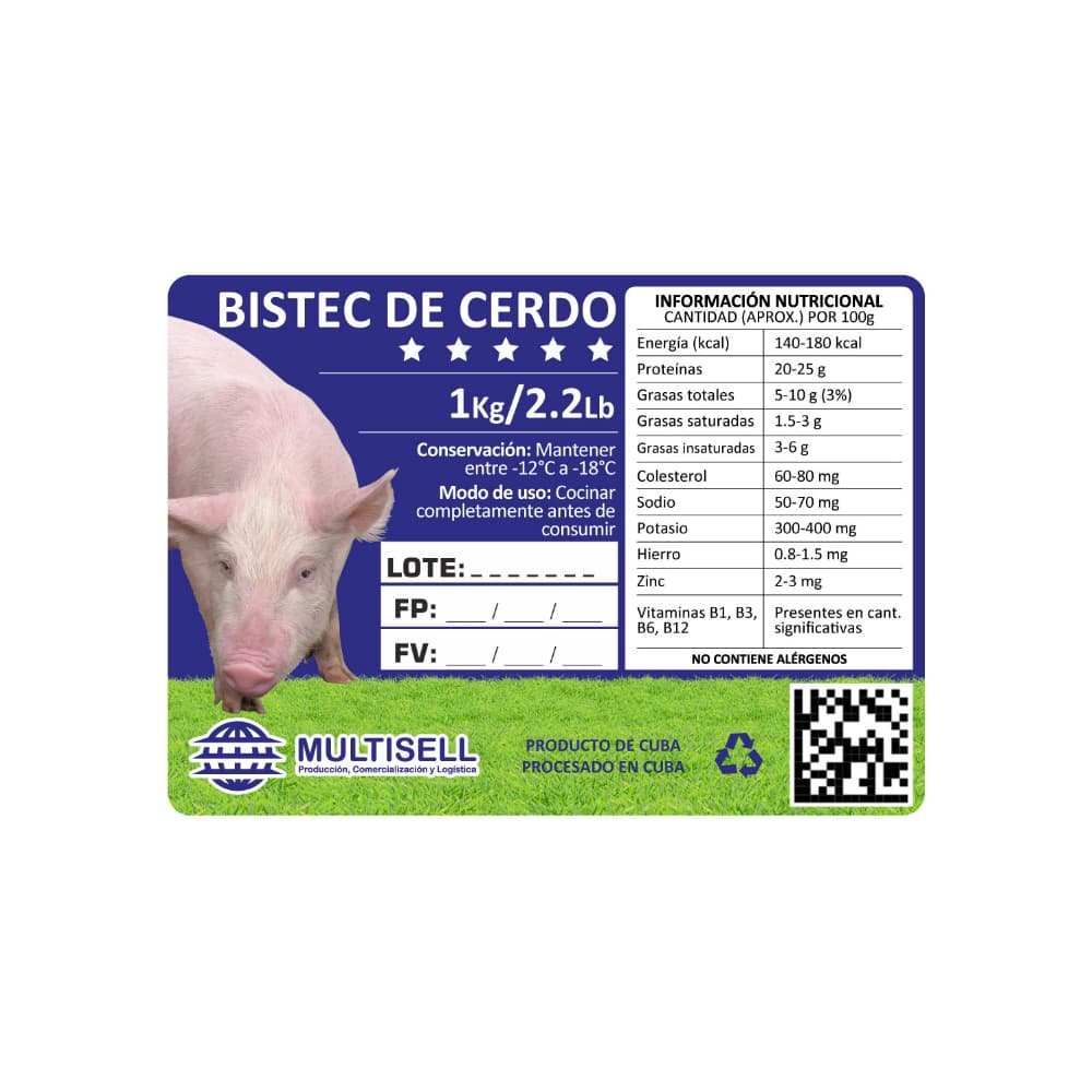 Bistec de cerdo Multisell (1 kg / 2.2 lb) - Miniatura 2
