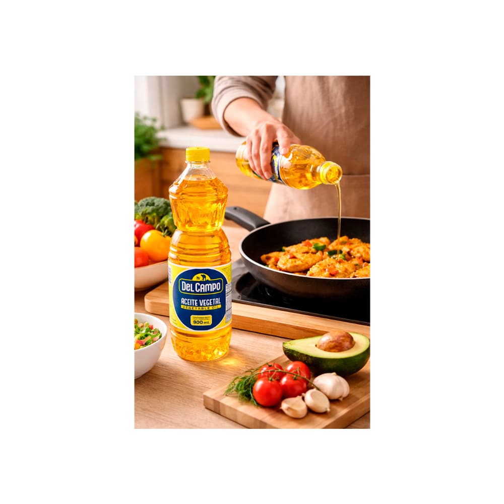 Aceite vegetal de oleína de palma y soya Del Campo (900 ml) - Miniatura 5
