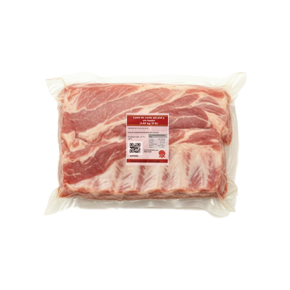 Lomo de cerdo sin piel y sin hueso Pida (3.62 kg / 8 lb) - Miniatura 2