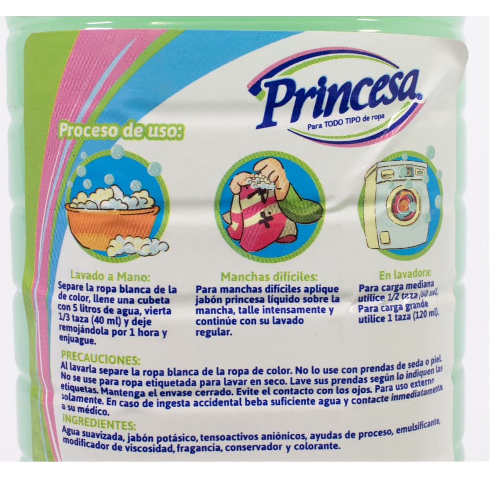 Jabón liquido de lavandería con aloe vera Princesa (800 ml) - Miniatura 3