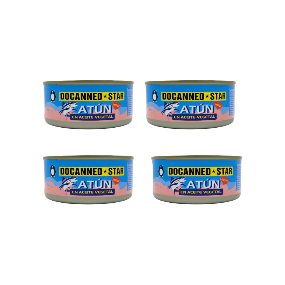 Atún en aceite vegetal Docanned Star (4 x 140 g / 4.9 oz) - Imagen 1