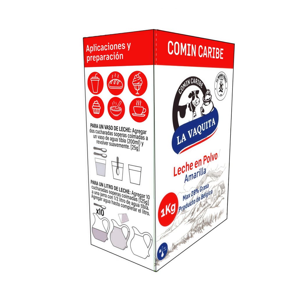 Leche en polvo amarilla La Vaquita (1 kg / 2.2 lb) - Miniatura 3
