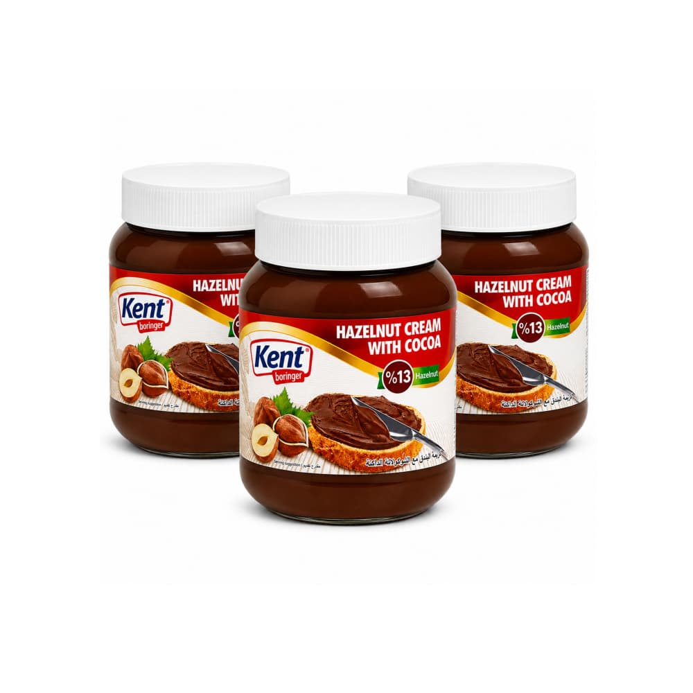 Crema de avellanas con cacao Kent Boringer (3 x 350 g / 12.3 oz) - Miniatura 1