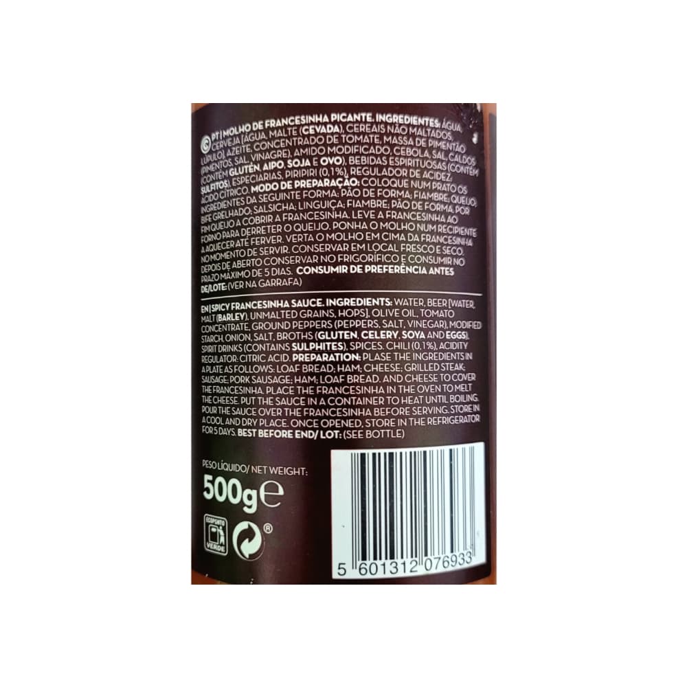 Salsa francesa picante Continente (500 g / 1.1 lb) - Miniatura 4