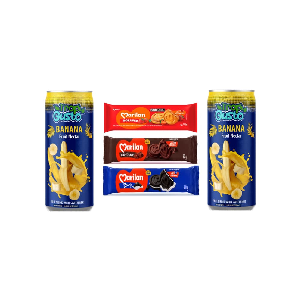 Néctar de frutas sabor banana Tropi Gusto (250 ml) + Galletas Marilan - Miniatura 1