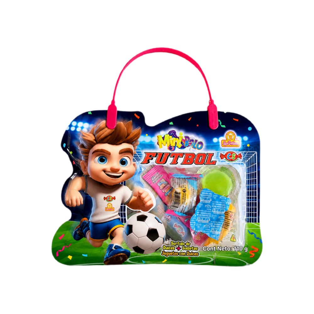 Surtido de dulces, galletas y juguetes con dulces con temática de fútbol Las Delicias (110 g / 3.88 oz) - Miniatura 1