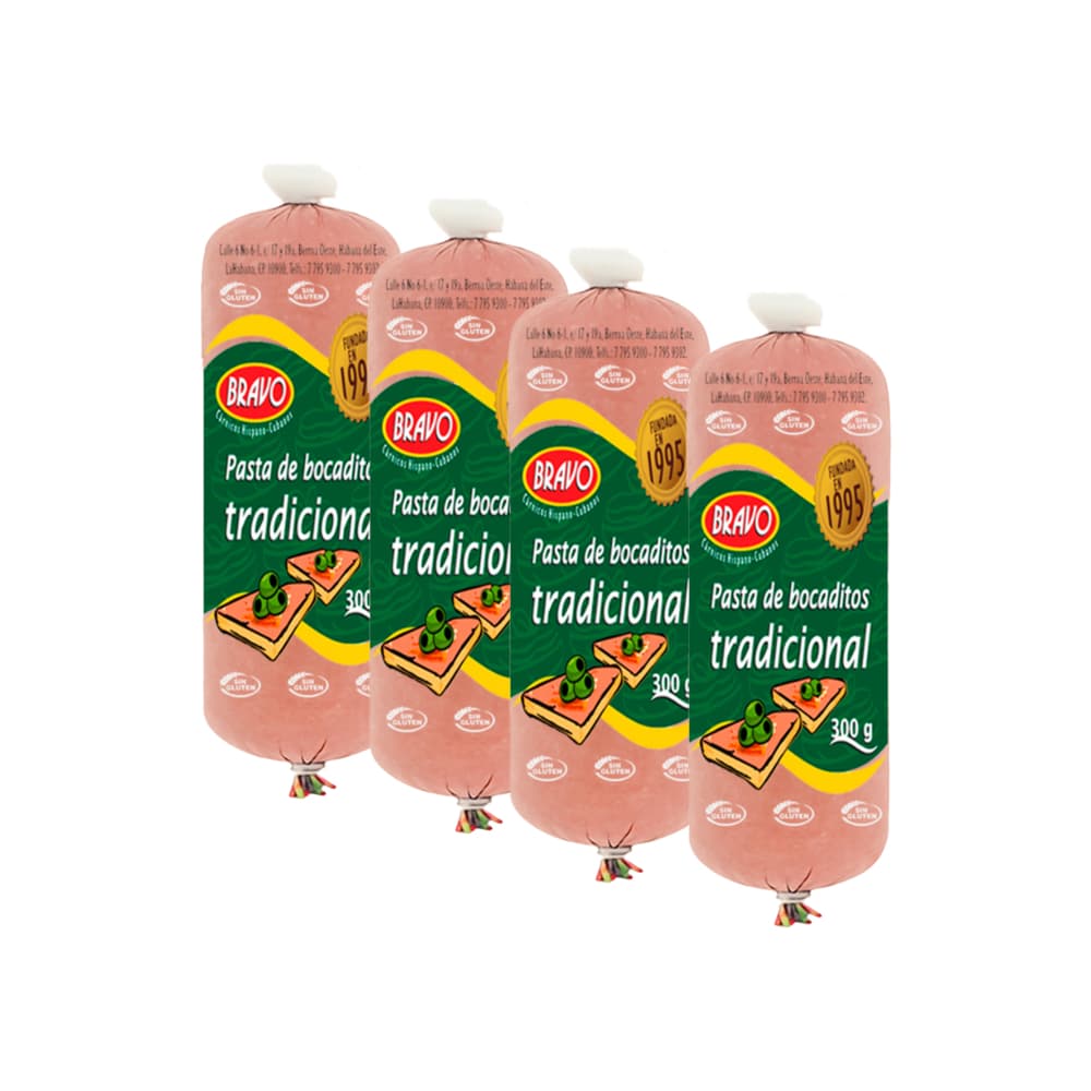 Pasta de bocadito tradicional Bravo (4 x 300 g / 10.6 oz) - Imagen 1