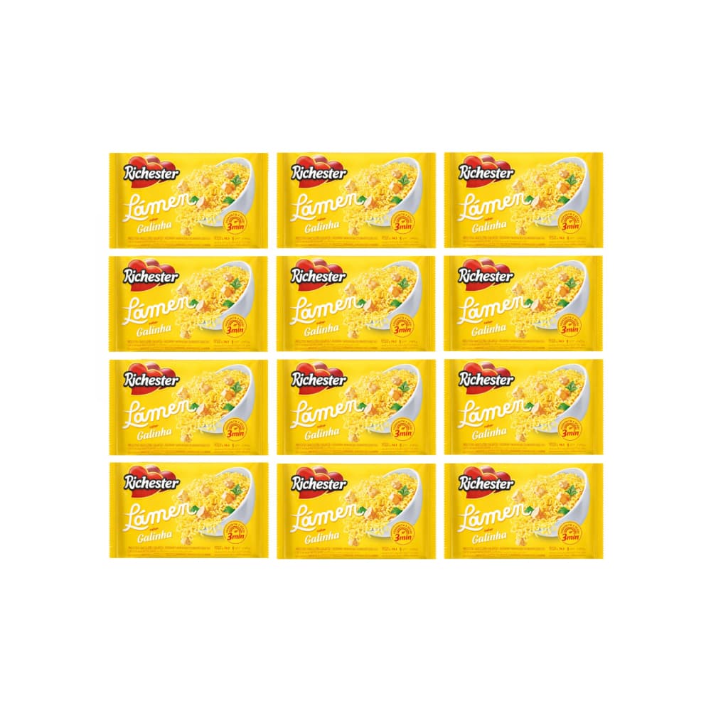 Sopa instantánea sabor a pollo Richester (12 x 74.3 g / 2.62 oz) - Miniatura 1