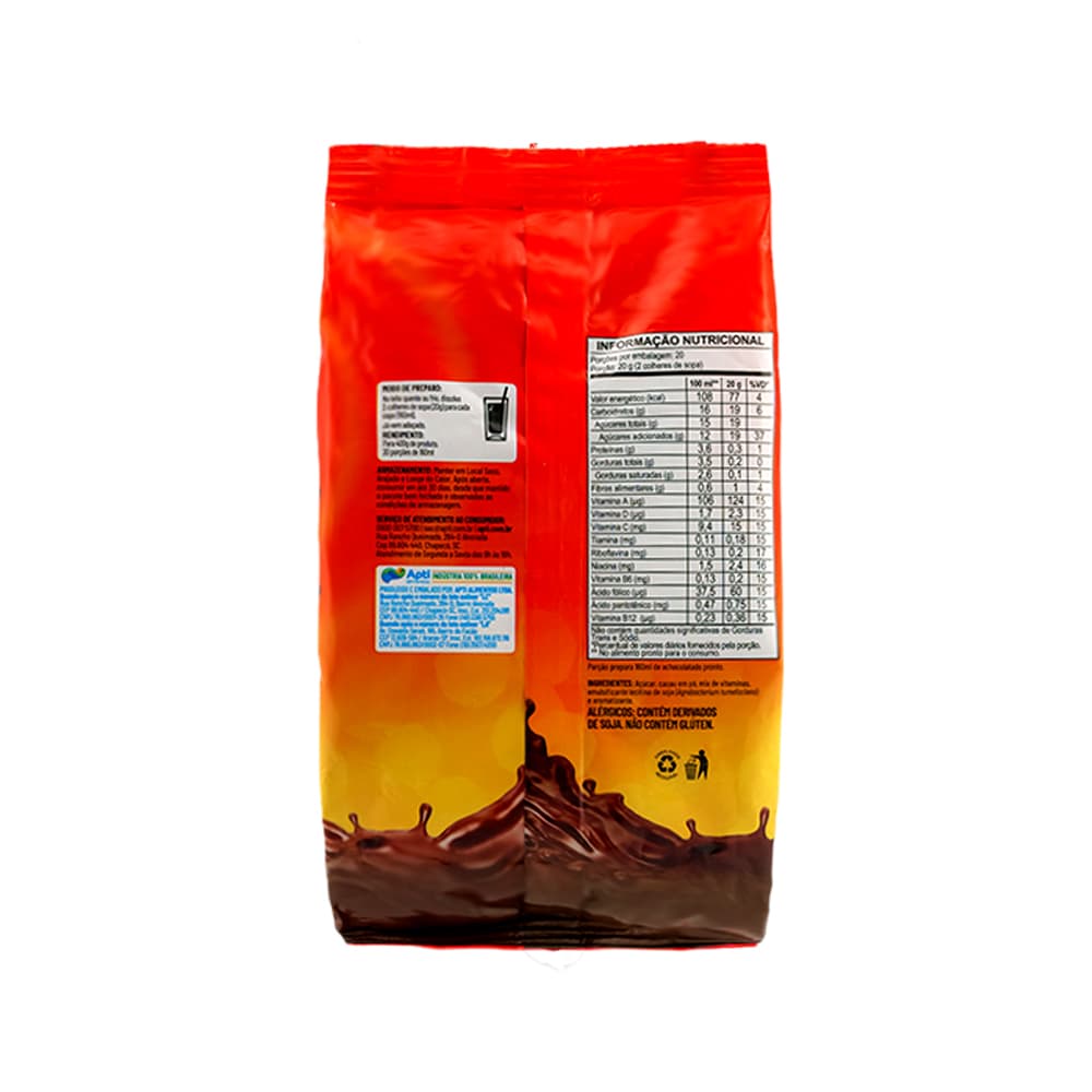 Chocolate en polvo instantáneo con vitaminas Apti (400 g / 14.1 oz) - Miniatura 2