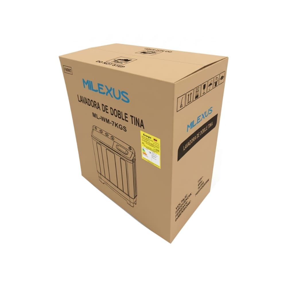Lavadora semiautomática de doble tina 7 kg Milexus ML-WM-7KGS - Miniatura 4