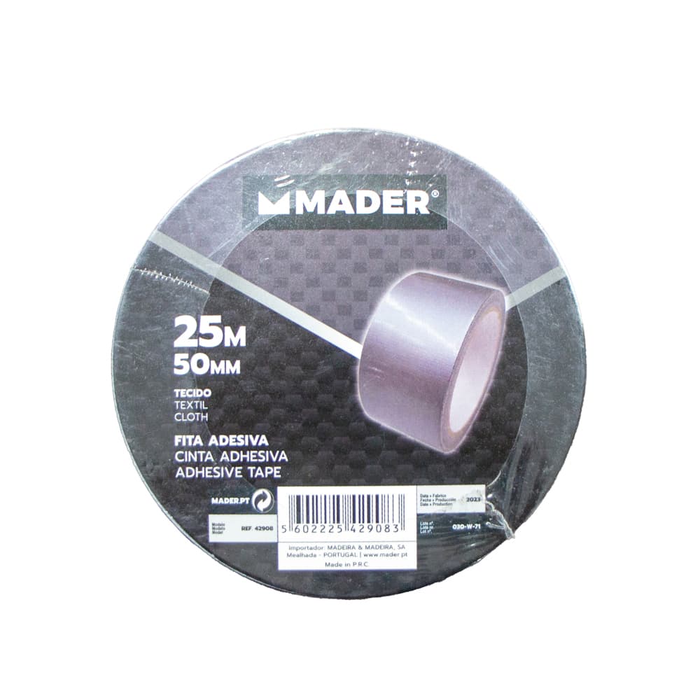 Cinta adhesiva textil 25m x 50mm Mader - Miniatura 3