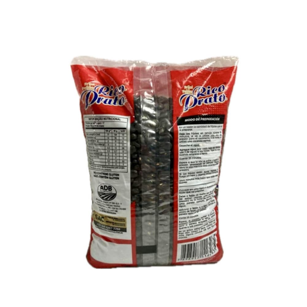 Frijol negro Rico Prato (1 kg / 2.2 lb) - Miniatura 3