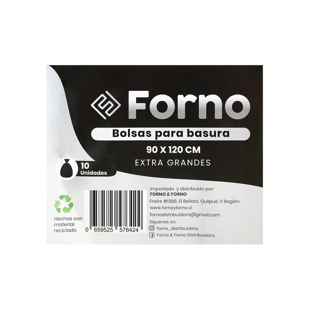 Bolsas para basura extra grandes 90 x 120 cm Forno (10 U) - Miniatura 2