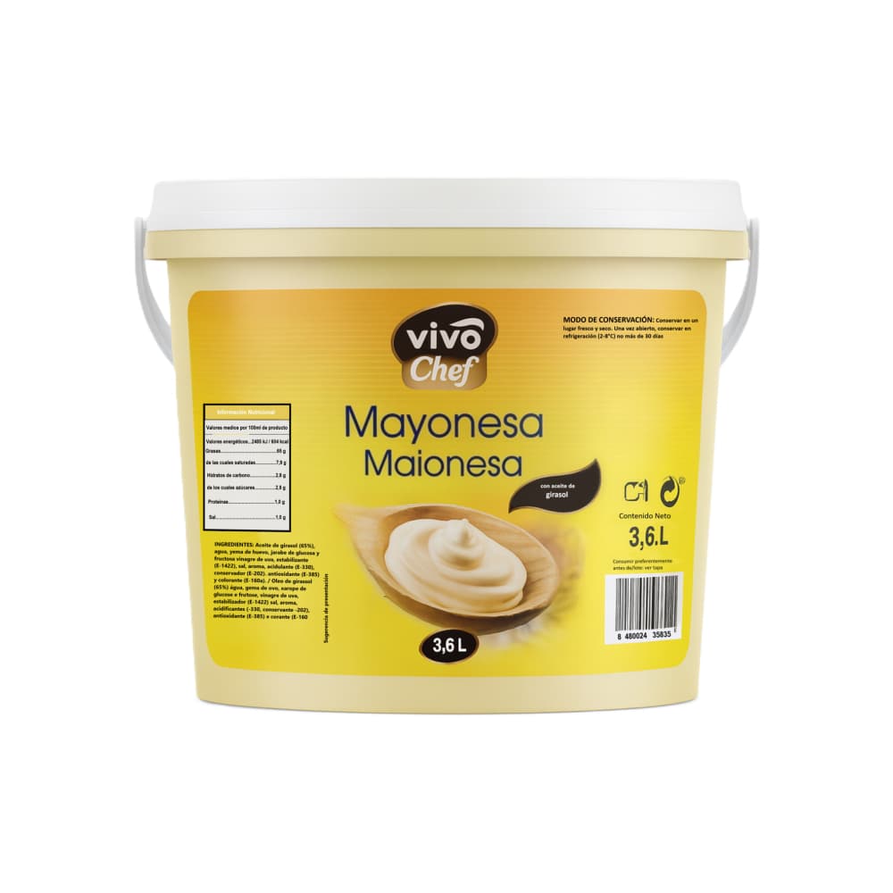 Mayonesa con aceite de girasol Vivo Chef (3.6 L) - Imagen 1