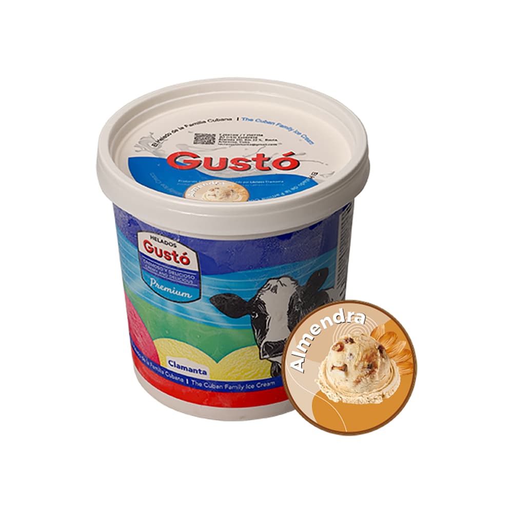 Helado Premium de almendra Gustó (1 L) - Imagen 1