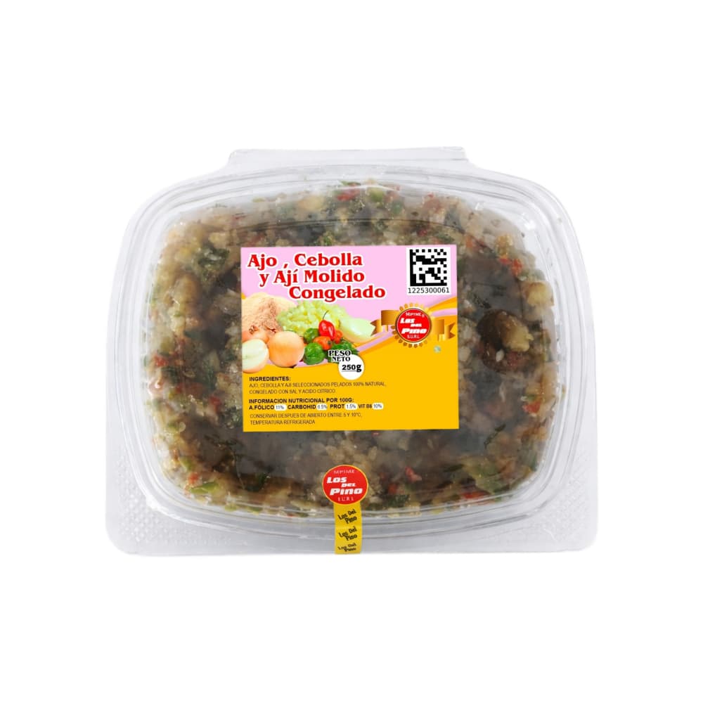 Ajo, cebolla y ají molida congelada Los del Pino (250 g / 8.8 oz) - Miniatura 1