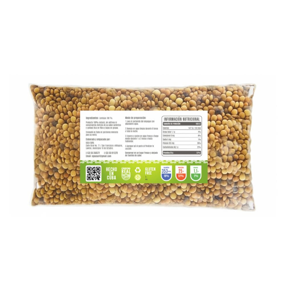 Lentejas Cosecha Real (8 x 1 kg / 2.2 lb) - Miniatura 3